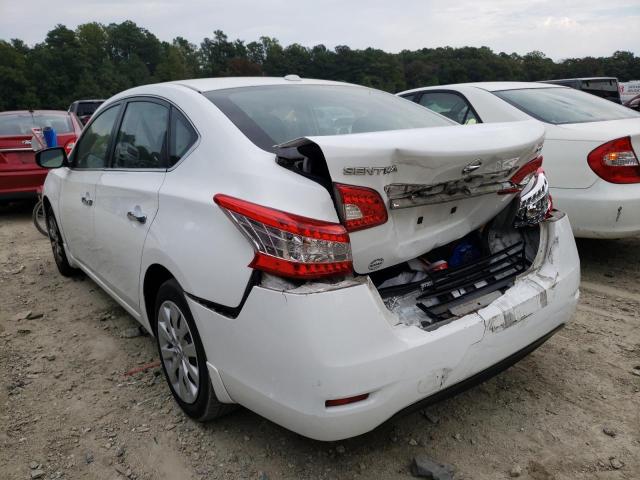 3N1AB7AP4FY262110 - 2015 NISSAN SENTRA WHITE photo 3