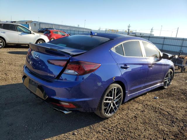 KMHD04LB2KU887999 - 2019 HYUNDAI ELANTRA SP BLUE photo 4