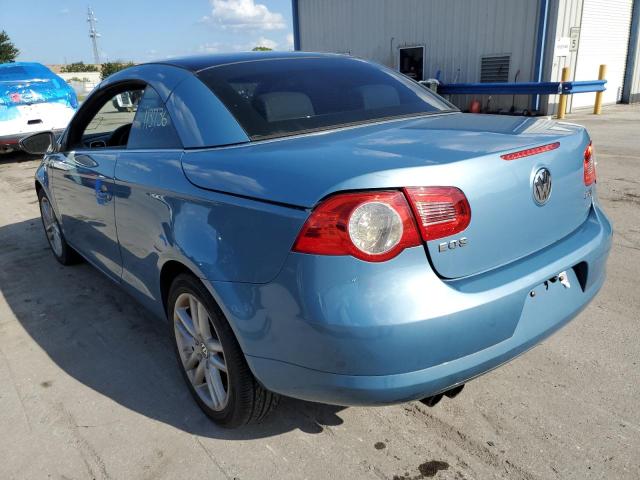 WVWFA71F19V013519 - 2009 VOLKSWAGEN EOS LUX Синьо-зелений фото 3
