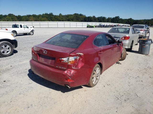 JTHCK262862000321 - 2006 LEXUS IS 250 BURGUNDY photo 4