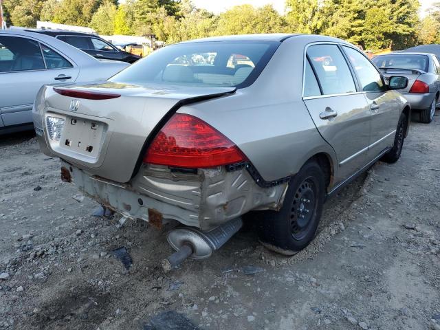 1HGCM56447A062144 - 2007 HONDA ACCORD LX TAN photo 4