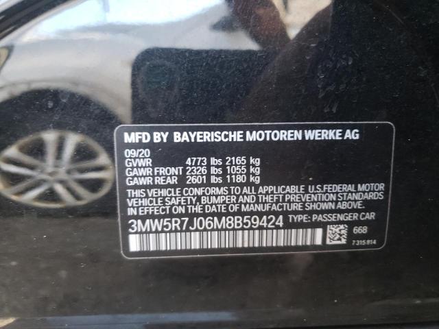 3MW5R7J06M8B59424 - 2021 BMW 330XI  photo 10