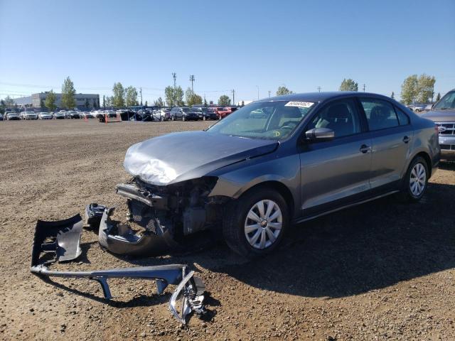 3VW2K7AJ9EM351364 - 2014 VOLKSWAGEN JETTA BASE 灰色 照片 2