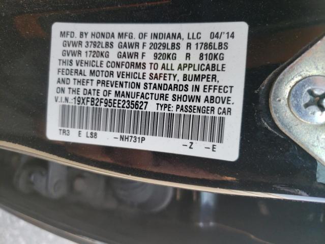 19XFB2F95EE235627 - 2014 HONDA CIVIC EXL 黑色 照片 10