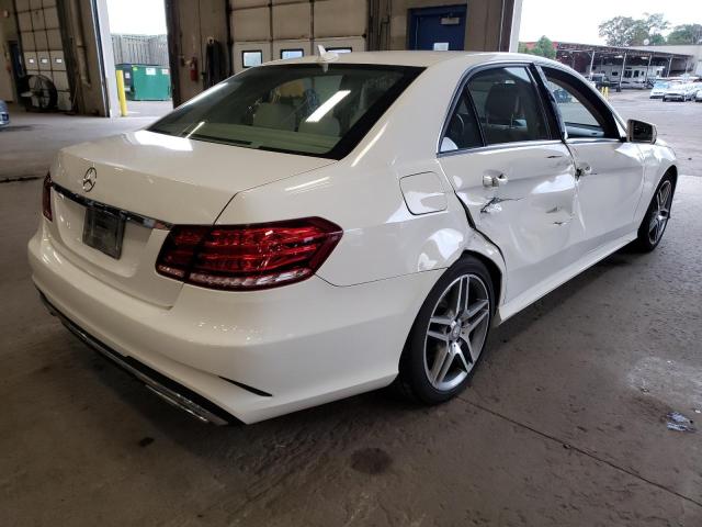 WDDHF8JB4EA833694 - 2014 MERCEDES-BENZ E 350 4MAT WHITE photo 4