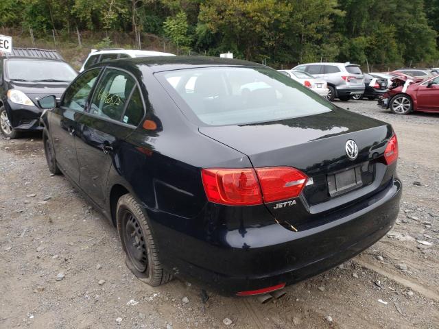 3VW2K7AJ2DM295346 - 2013 VOLKSWAGEN JETTA BASE Սև լուսանկար 3