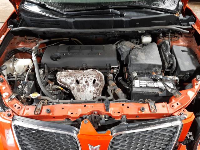 5Y2SM6E06AZ404457 - 2010 PONTIAC VIBE ORANGE photo 7