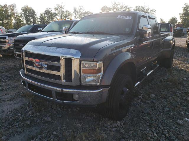 1FTXW43R38EB89398 - 2008 FORD F450 GRAY photo 2