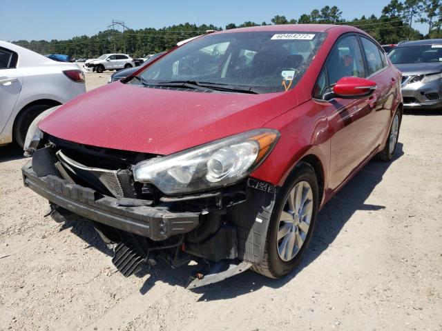 KNAFX4A80F5281498 - 2015 KIA FORTE EX RED photo 2