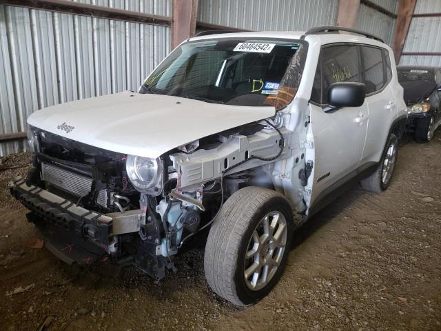 ZACNJAAB2LPL53005 - 2020 JEEP RENEGADE S WHITE photo 2