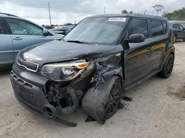 KNDJN2A26E7718216 - 2014 KIA SOUL BLACK photo 2