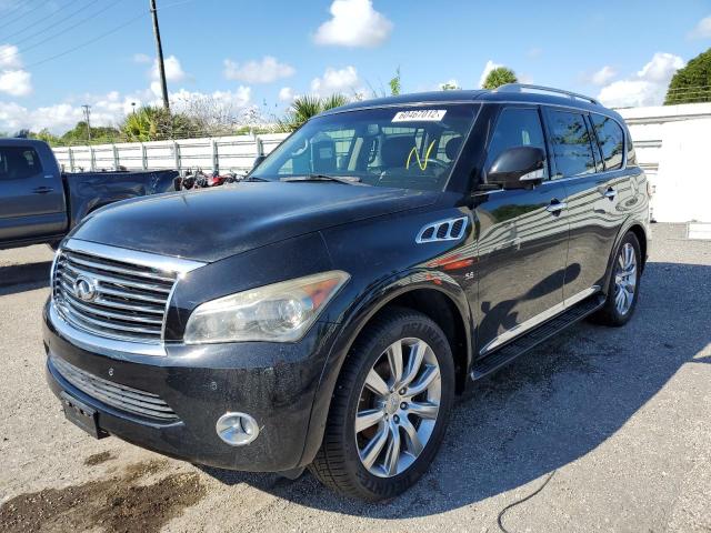 JN8AZ2NE9E9063048 - 2014 INFINITI QX80 BLACK photo 2