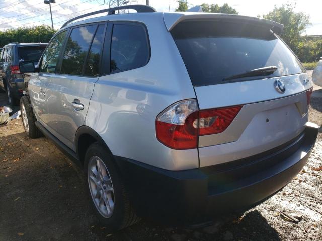 WBXPA73484WC35628 - 2004 BMW X3 2.5I SILVER photo 3