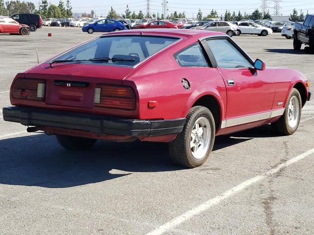 JN1HZ04S0DX572965 - 1983 DATSUN 280ZX RED photo 4