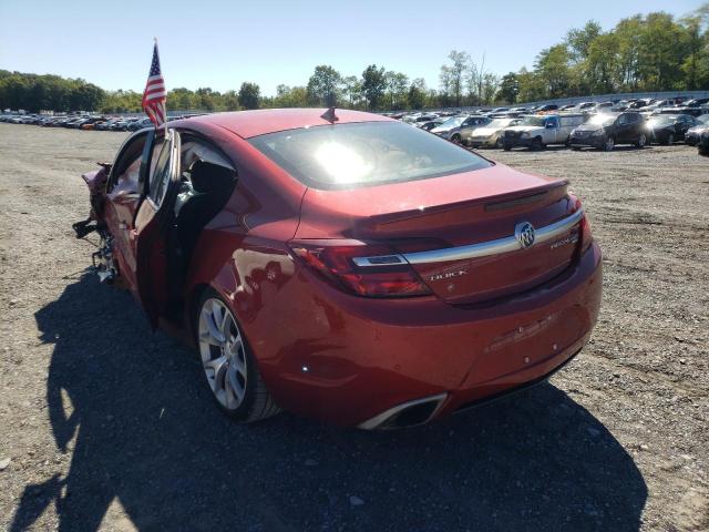 2G4GU5GX1E9284184 - 2014 BUICK REGAL GS RED photo 3