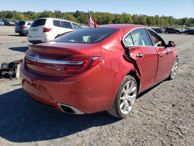 2G4GU5GX1E9284184 - 2014 BUICK REGAL GS RED photo 4