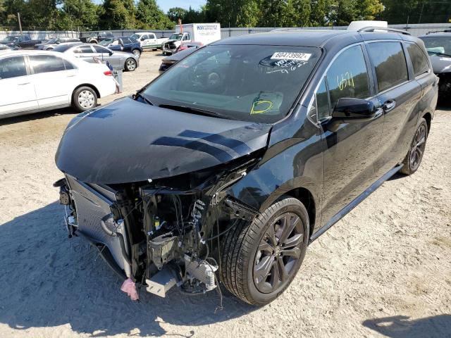 5TDXRKEC8NS099495 - 2022 TOYOTA SIENNA XSE BLACK photo 2