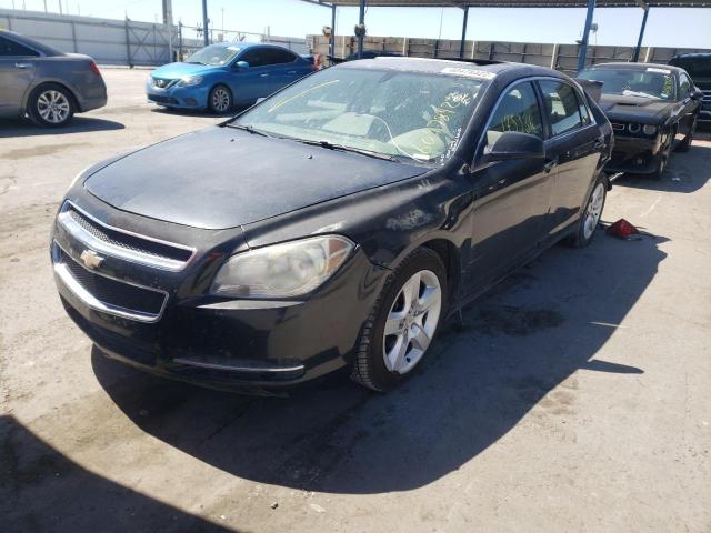 1G1ZB5EB0AF273102 - 2010 CHEVROLET MALIBU LS BLACK photo 2