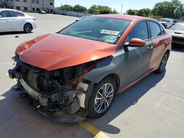 3KPF24AD1NE434214 - 2022 KIA FORTE FE RED photo 2