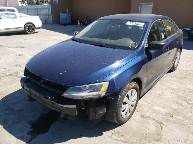 3VW2K7AJ5EM444219 - 2014 VOLKSWAGEN JETTA BASE 蓝色 照片 2