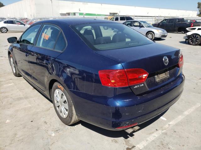 3VW2K7AJ5EM444219 - 2014 VOLKSWAGEN JETTA BASE 蓝色 照片 3