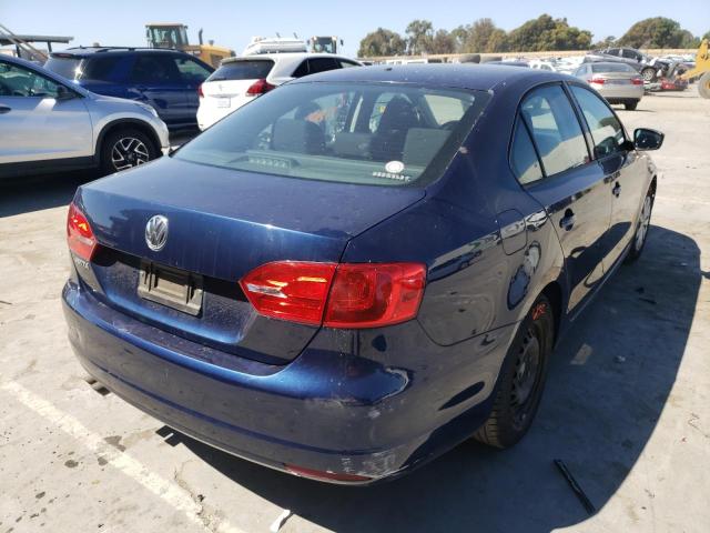 3VW2K7AJ5EM444219 - 2014 VOLKSWAGEN JETTA BASE 蓝色 照片 4