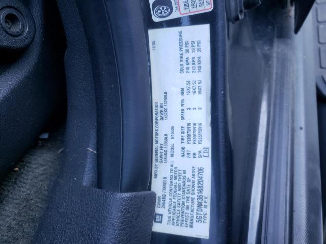 5GTDN136168204706 - 2006 HUMMER H3 BLACK photo 10
