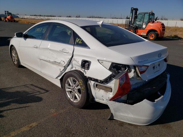 5NPEB4AC2BH092752 - 2011 HYUNDAI SONATA GLS WHITE photo 3