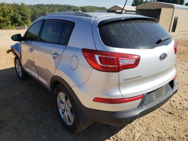 KNDPB3A25C7289074 - 2012 KIA SPORTAGE B SILVER photo 3