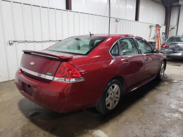 2G1WB5EK7B1152465 - 2011 CHEVROLET IMPALA LT BURGUNDY photo 4