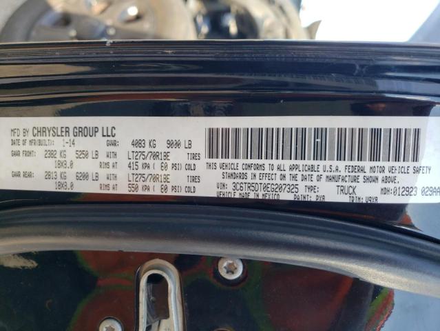 3C6TR5DT0EG207325 - 2014 RAM 2500 SLT 黑色 照片 10