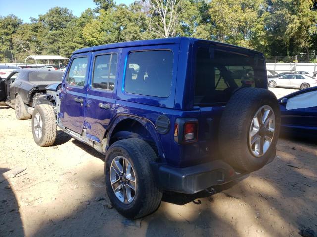 1C4HJXEN6JW251052 - 2018 JEEP WRANGLER U BLUE photo 3