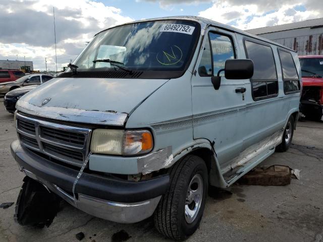 2B6HB21Y6TK132281 - 1996 DODGE RAM VAN B2 BLUE photo 2