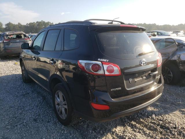 5XYZK4AG8BG012561 - 2011 HYUNDAI SANTA FE L BLACK photo 3