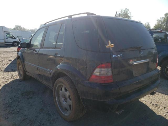 4JGAB74E12A355121 - 2002 MERCEDES-BENZ ML 55 BLACK photo 3