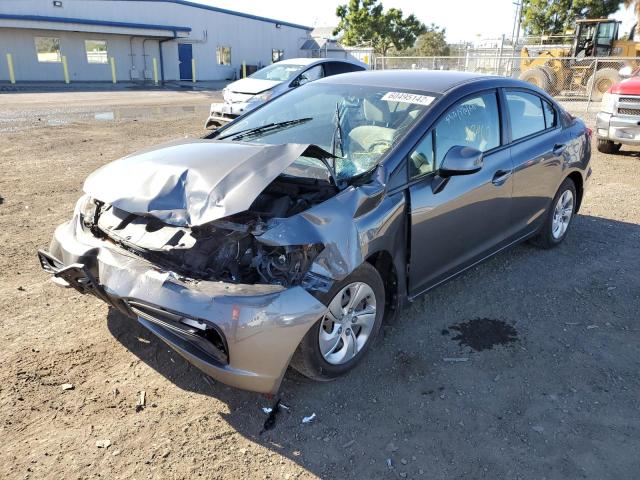 19XFB2F50DE227298 - 2013 HONDA CIVIC LX GRAY photo 2