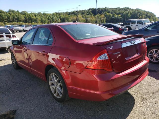 3FAHP0JA2CR396397 - 2012 FORD FUSION SEL RED photo 3