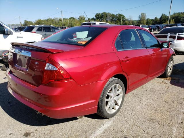 3FAHP0JA2CR396397 - 2012 FORD FUSION SEL RED photo 4