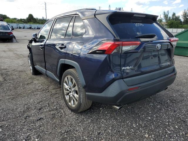 2T3C1RFV0KW031149 - 2019 TOYOTA RAV4 XLE P BLUE photo 3