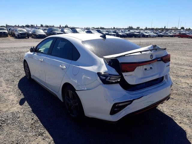 3KPF34AD0ME340899 - 2021 KIA FORTE GT L WHITE photo 3