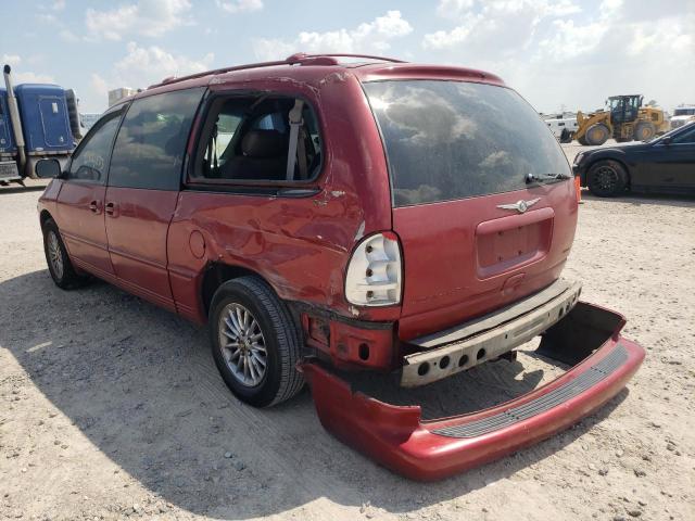 1C4GP64L4YB710424 - 2000 CHRYSLER TOWN & COU RED photo 3