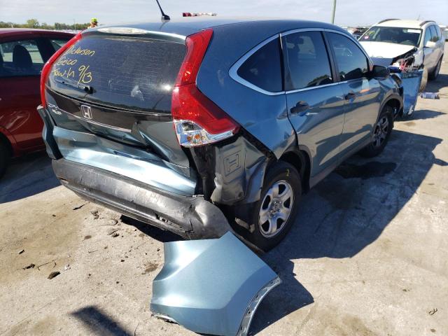 5J6RM3H3XEL022907 - 2014 HONDA CR-V LX BLUE photo 4