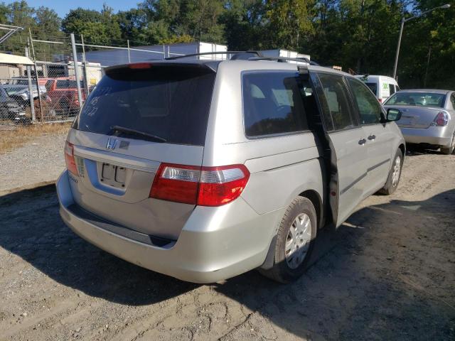 5FNRL38236B040511 - 2006 HONDA ODYSSEY LX SILVER photo 4