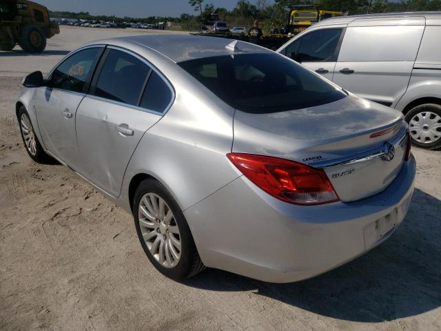 W04GN5EC0B1093755 - 2011 BUICK REGAL CXL SILVER photo 3