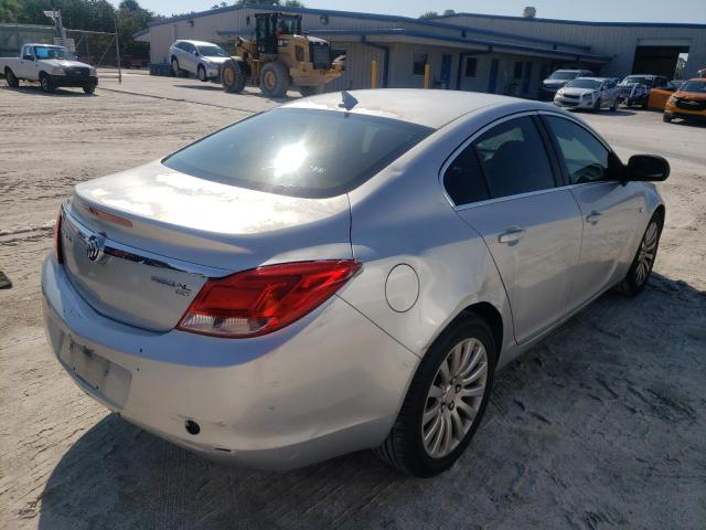 W04GN5EC0B1093755 - 2011 BUICK REGAL CXL SILVER photo 4