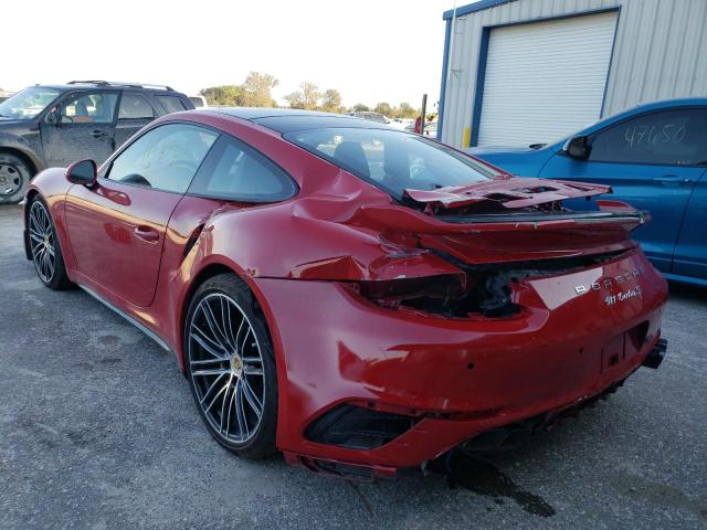 WP0AD2A99KS140704 - 2019 PORSCHE 911 TURBO RED photo 3