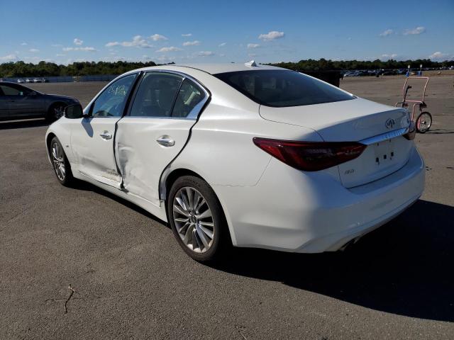 JN1EV7AR7KM594436 - 2019 INFINITI Q50 LUXE WHITE photo 3