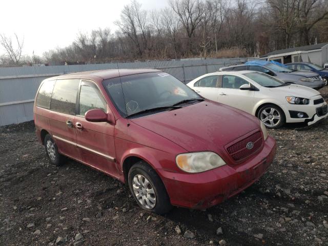 KNDUP131246506343 - 2004 KIA SEDONA EX BURGUNDY photo 1