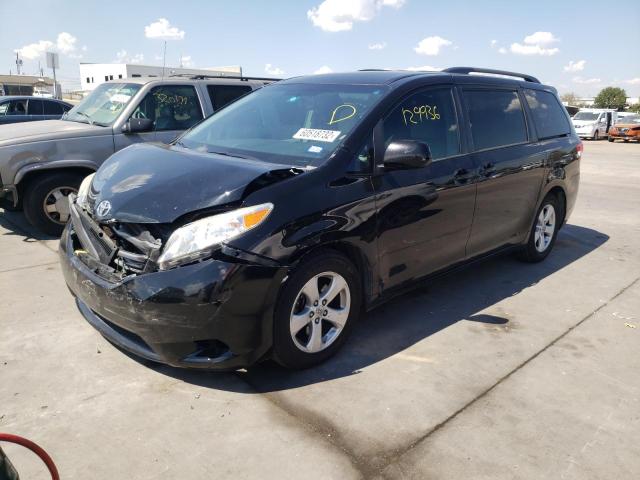 5TDKK3DCXDS315111 - 2013 TOYOTA SIENNA LE BLACK photo 2