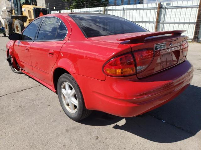 1G3NL52F24C202032 - 2004 OLDSMOBILE ALERO GL RED photo 3